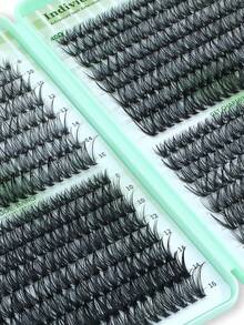 640PCS(30D+40D+50D) DIY Eyelash Extension Kit - Includes False Lashes, Glue, Remover, Tweezers & Brush, Professional & Beginner Friendly, Easy Home Use,Eyelash Starter Kit For Beginners: All-In-One Set With Lashes - Multicolor - View 3