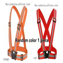 Chaleco reflectante adecuado para ciclismo, correr de noche, caminar en todas las estaciones. Diseño de correa reflectante en los hombros para correr de noche. Tiras reflectantes ajustables en el chaleco reflectante para ciclismo, correr de noche, caminar. - Multicolor - Ver 14