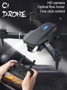 C1,Foldable Remote-Controlled Drone E88 Equipped With Dual Cameras, USB Rechargeable Lithium Polymer Battery, Wi Fi Remote Control, 720p Video, Indoor Use, Beginner Level, Intelligent Obstacle Avoidance - Multicolor - View 11