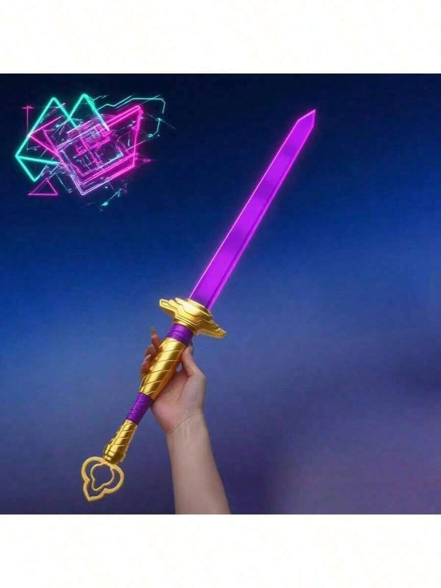 1pc New Detachable Resin Long Sword, Cosplay Prop Sword, Plastic Sword Decor, Perfect Gift, Birthday Gift, Party Decoration, Non-Harmful Resin Sword - Multicolor - View 1