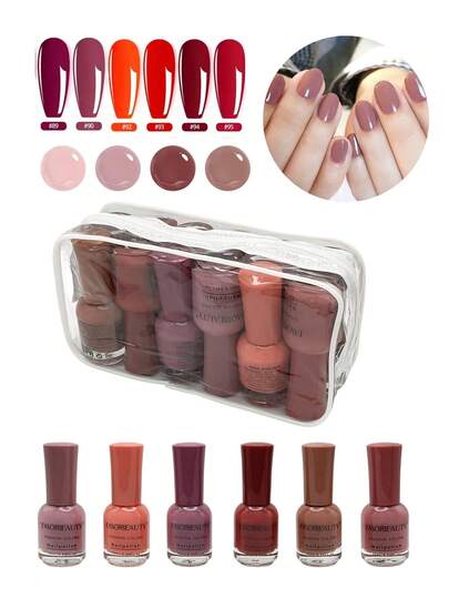 Set de 12 Esmaltes de Uñas 16ml A Base de Agua, de Secado Rápido, Larga Duración, Fácil de Usar, Adecuado Para Principiantes, Para Salón o Uso Casero