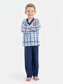 Set Of 2 Boys' Long-Sleeved Pajamas - Nhiều màu - Xem 7
