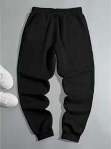 Kit Of 2 Lined Sweatpants, Unisex Jogger Pants With Side Pockets, Various Colors, Perfect Fit. - Đen và trắng - Xem 3