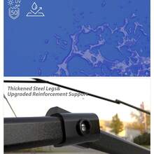 Carpa plegable, refugio portátil instantáneo con 3 alturas ajustables, parasol impermeable para exteriores con bolsa con ruedas, ideal para fiestas en patio, terraza, jardín y playa. - Azul - Ver 4