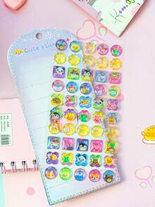 6pcs 3D Luminous Stickers, Suitable For Phone Cases, Notebooks, Planners, Children's Creative Stickers - Multicolor - View 10
