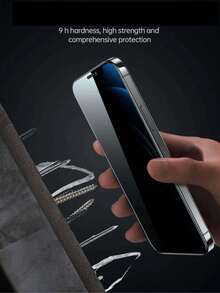 2pcs Anti-Spy Phone Screen Protection Tempered Film Compatible With Apple Phone 6/6s,7/8/Plus,X/Xs/XS Max,11/11pro/11 Pro Max,12mini/12/12 Pro/12 Pro Max,13/13mini/13 Pro/13 Pro Max,14/14 Plus/14 Pro/14 Pro Max,15/15Plus/15Pro/15Promax, 16/16e - Black - View 7