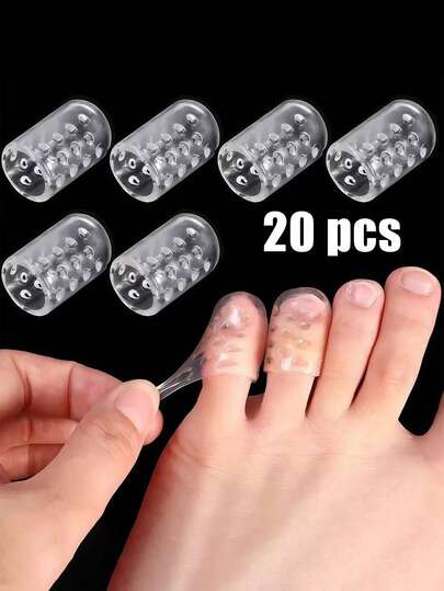 20pcs Silicone Toe Protectors, Breathable Toe Cap Covers, Prevent Friction For Women High Heels, Men Sports Shoes, Daily Wear Shoes Accessories