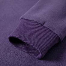 Mubberry Mens Double Side Fleece Jacket Pullover Pockets Warm Sweatshirt Winter Jacket Thermal - 紫色 - 查看 5