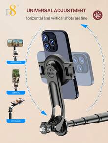 合金金属支架 D8 磁吸式手机自拍杆三脚架 360°旋转 兼容补光灯 1300MM 长智能手机三脚架一体式带集成无线遥控器 便携轻巧可伸缩手机三脚架 兼容 /安卓 妇女节礼物 派对庆典 - 均碼 - 查看 10