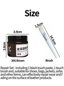 Color Restoring Cream For Brown Leather Shoes, Containing Color Repair Tools. This Product Can Effectively Address Issues Such As Wear, Fading, And Scratches On The Toe Area, Ensuring Color Remains Intact. Suitable For Men And Women's Shoes. Can Be Used On Leather Shoes, Bags, Sofas, And More. - Multicolor - View 8