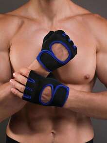 1 Pair Adult Fitness Gloves, Outdoor Sports Cycling Gloves, Non-Slip Adjustable Dumbbell Barbell Gloves, Men's Outdoor Sports Half Finger Gloves, Multi-Color Options, Women's Yoga Protective Gloves, Casual Street Style Multipurpose Gloves - Multicolor - View 9