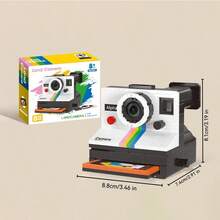 Vintage Camera Shaped Building Block Set, Creative Micro Bead Camera DIY Assembly Model, Suitable For Adults And Teenagers, High Difficulty Building Blocks, Helpful For Concentration, Brain Exercise And Stress Relief, Elegant Decor For Desk, Studio Or Living Space, Ideal Gift For Photography Enthusiasts - Multicolor - View 13
