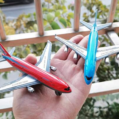 2pcs A380 Airplane Alloy Simulation Model, Holiday Souvenir, Birthday Gift, Collectible