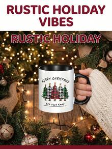 Custom 1PC Christmas Mug 11oz Personalized Name Coffee Cup Novelty Custom Xmas Gift - Green - View 7