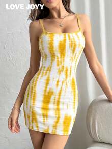 LOVE JOYY 女士夏季休闲时尚沙滩度假风吊带迷你连衣裙，修身短款连衣裙 - 彩色 - 查看 8