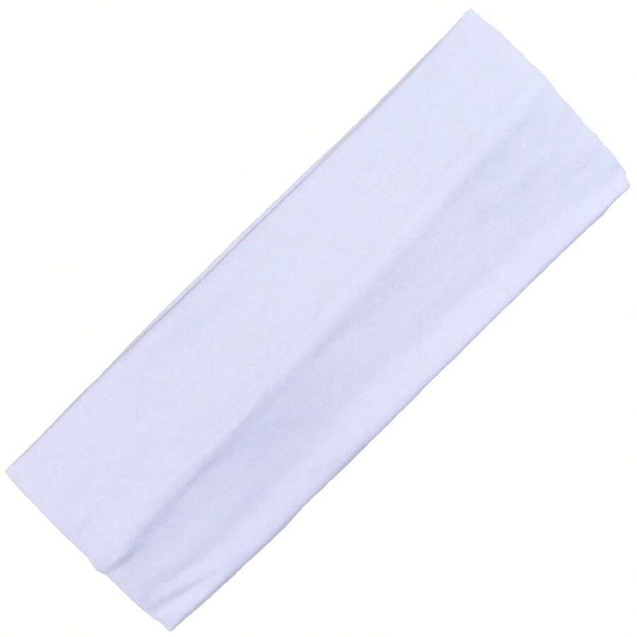 Kenz Laurenz 3 Cotton Headbands Pack Stretch Elastic Yoga Soft And Stretchy Sports Sweatbands Fashion Headband Teens Women Girls (1 Pc Headbands, Red) - 白色 - 查看 1