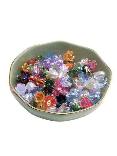 AB彩色铃兰花风铃草DIY手工串珠材料风铃花珠发夹饰品花瓣