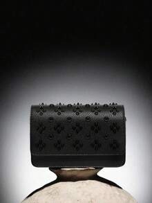 Women's Luxury Custom Letter Small Crossbody Chain Bag - Black - Black - View 2