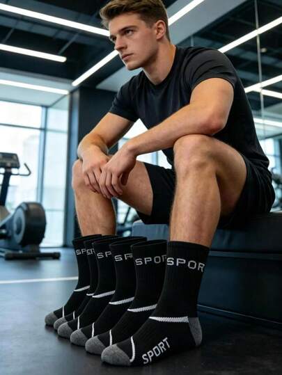 10/5 双装运动中筒袜，男女通用，适合春、夏、秋、冬四季户外休闲穿着，透气吸湿，采用 168 针编织技术