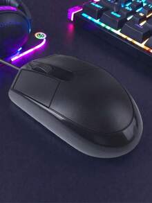 mouse GAMER semi professional de cable con 3 teclas,Uso: ideal para juegos FPS, MOBA y MMO gracias a su precisión y rapidez. - Negro - Ver 2