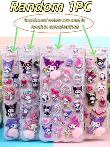 Cute Decorative Stickers, Suitable For Water Bottles, Phone Cases, Planners, Cartoon Style, Squeeze Stickers For DIY, Perfect As Holiday Gifts Or School Supplies, Adorable And Elegant Design - Multicolor - View 10