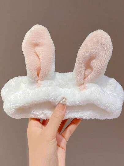 3pcs/2pcs/1pc Women's SPA Headband, Cute Rabbit Ear Headband, Soft Plush Facial Cleansing Headband, Skincare Headband, Wristband, Hair Scrunchie, Coral Fleece Wristband, Halloween Costume Accessory, Christmas Gift For Women - Soft Facial Cleansing Headband, Ultra-Fine Fiber Headband For Skincare, Soft Coral Fleece Face Towel Headband, Suitable For Makeup, Face Washing, Bathing, Skincare, Yoga, Bow Headband, Daily Use For Women And Girls, Gift, Hair Accessory
