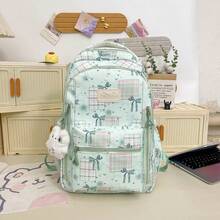 轻便背包，可爱星空格子图案，适合高中生和大学生，清新甜美的日系风格 - A - 查看 16