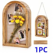 1PC Shadow Box Frame 10x16 Large Shadow Boxes Display Cases With Linen Back And Removable Shelves, Picture Frame Wedding Bouquet Memorabilia Medals Photos Memory Box For Keepsakes - Hanging Wooden Photo Frame - View 1