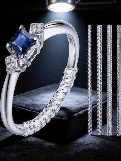 1 pieza/2 piezas/4 piezas Ajustador de anillo transparente multifuncional, disponible en múltiples tamaños y estilos