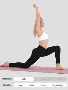 Women's V-Shaped Cross High Waisted Pocket Yoga Pants, Women's Sports Leggings, Soft And High Elasticity Pocket Leggings, Suitable For All Season Sports Leggings, Gym Work Pants, Hip Lifting Sports Leggings, Weight Loss Running, Cycling, Yoga - màu đen - Xem 4