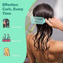 Curl Defining Brush, Curly Hair Brush Defining With Side Gear For Combing, Shaping, And Styling Curly Hair, Lightweight Candy Brush Suitable For All Wet Or Dry Hair Types For Women And Men - ColorA - 查看 5