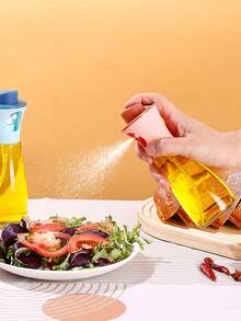 1pc Random Color Glass Spray Bottle | Large Capacity Pressurized Spray Bottle, Suitable For Kitchen, Barbecue, Baking, Triangular Design, Ideal For Olive Oil And Cooking Oil - Fashionable Accessory, Perfect Eid Gift - Multicolor - View 10