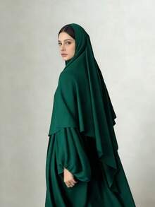 1条女士尼达头巾，带系带，适合穆斯林女性日常佩戴和祈祷，四季皆宜 - 彩色 - 查看 16