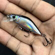 3pcs 4.8cm 4.3g Micro Fishing Lures, Sinking Wobble Baits With Laser Coating, Reflective Fish Attracting, Sharp Treble Hooks - Multicolor - View 4