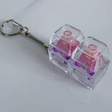 精致透明减压键帽，1-2-3-4多键组合全透明静音轴减压键帽，键盘灯光声音悬挂装饰品 - 彩色 - 查看 17