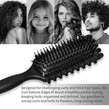 Curl Defining Brush For Curly Hair, Curly Hair Brush For Combing And Shaping Curls To Reduce Pulling And Curl Separation (Black) - Màu A - Xem 6