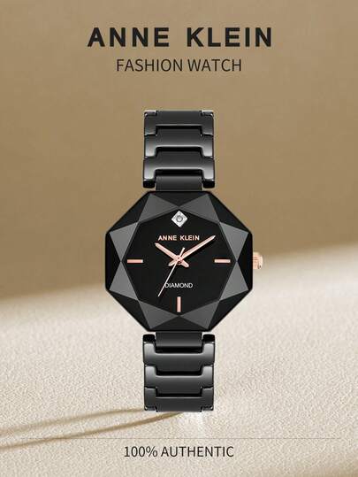 Anne Klein Relojes de cuarzo para mujer, reloj con correa de malla de acero inoxidable en oro rosa, elegantes regalos para mujer, reloj de pulsera resistente al agua