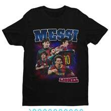 Homage _ Barcelona Football T Shirt _ Football _ Soccer _ Lionel  Fan _ Lionel Mes - màu đen - Xem 1