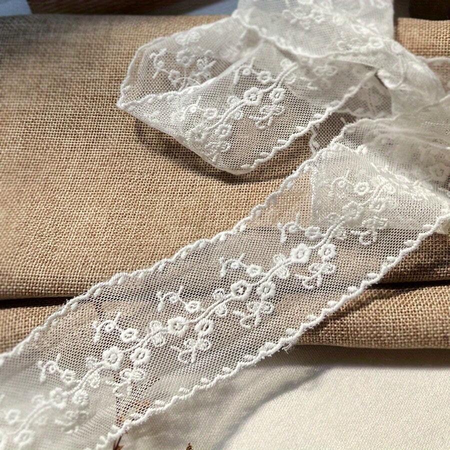 1/5 Inch Embroidered Mesh Straight Edge Lace Trim, Suitable For Clothing Decoration, Ramadan Decoration, DIY Garments, Gift Packaging And Beginner Sewing - Multicolor - View 1