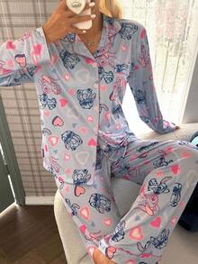 Disney 缝线印花睡衣套装 - 彩色 - 查看 4