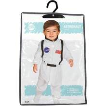 Fantasia Bebê Menino Infantil Roupa Uniforme Astronauta Realista de Luxo Bordado Sem Capacete - Branco - Visão 2