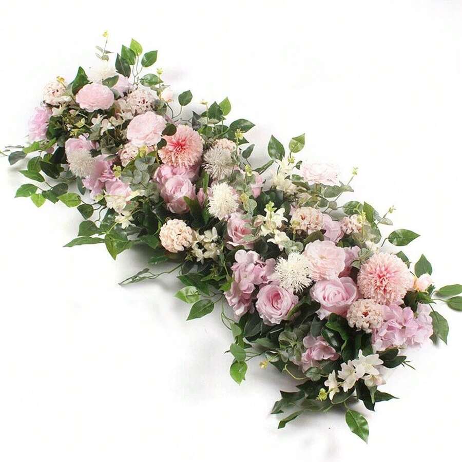 Artificial Flowers Row Wedding Arch Top Table Bkdrop Flower Wall Arrangement - Multicolor - View 1