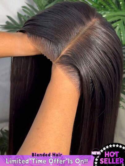 即戴即走 8-34 英寸无胶 4x4 5x5 13x4 13x6 高清透明蕾丝前假发，无胶直发波波头假发，适合初学者，巴西原生高清蕾丝闭合假发，真人混纺发丝，200% 密度，预先拔毛，带婴儿发