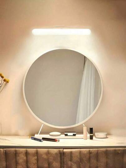 1个三色温可调USB充电触摸感应LED台灯，可调光磁吸床头灯，适用于卧室、书房、宿舍