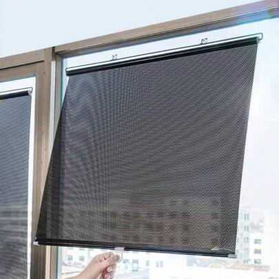 通用家用吸盘式遮阳板，遮阳隐私保护帘，黑色遮光帘，免打孔遮阳板，防紫外线汽车遮阳帘，免钉汽车遮阳帘