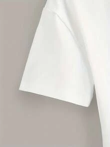 Popular Minimalist T-Shirt With FUN Letter Print - [白色的] - 查看 3