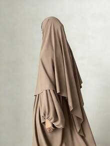 1条女士尼达头巾，带系带，适合穆斯林女性日常佩戴和祈祷，四季皆宜 - 彩色 - 查看 14