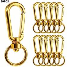 10/20pcs Metal Swivel Snap Hooks, Heavy Duty Durable Keychain Spring Snap Clips, Rotatable Detachable Clips For Paracord, Lanyards, Car Keys, Cameras, Wallets, DIY Keychain Crafts - Keychain - View 13
