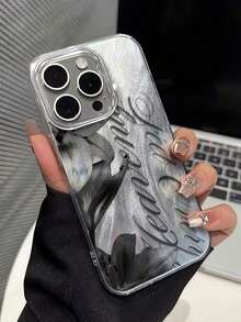 1pc Letter 1pc Fashionable Korean Style Floral Graphic Soft Transparent IMD Phone Case With Laser Holographic Effect, Scratch-Resistant, Fingerprint-Proof, Compatible With  16 Pro Max/16/16 Pro/16 Plus/15/15 Pro Max/15 Pro/11/12/13/14 Pro Max/11 Pro Max/12 Pro/12 Pro Max/13 Pro/13 Pro Max/14 Pro/14 Pro Max, Creative Premium Design Summer  17 Pro Max Case  17 Case  17 Pro Case  17 Plus Case Clear Phone Case  15 Case  16 Case  16 Plus Case - 1pc - 查看 4