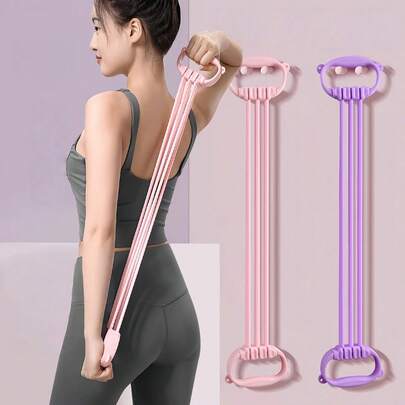 3条可调节8字形阻力带，弹力带，适用于背部拉伸、家庭锻炼和瑜伽